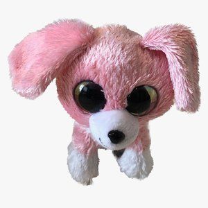 Lumo Stars Plush Pink White Fox Big Bead Eyes, Stuffed 2018   6"